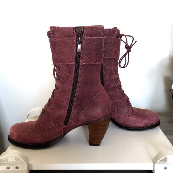 Neosens Suede boots, Burgundy, Womens, Size EU 40 / US 9, Victorian - Picture 5 of 13